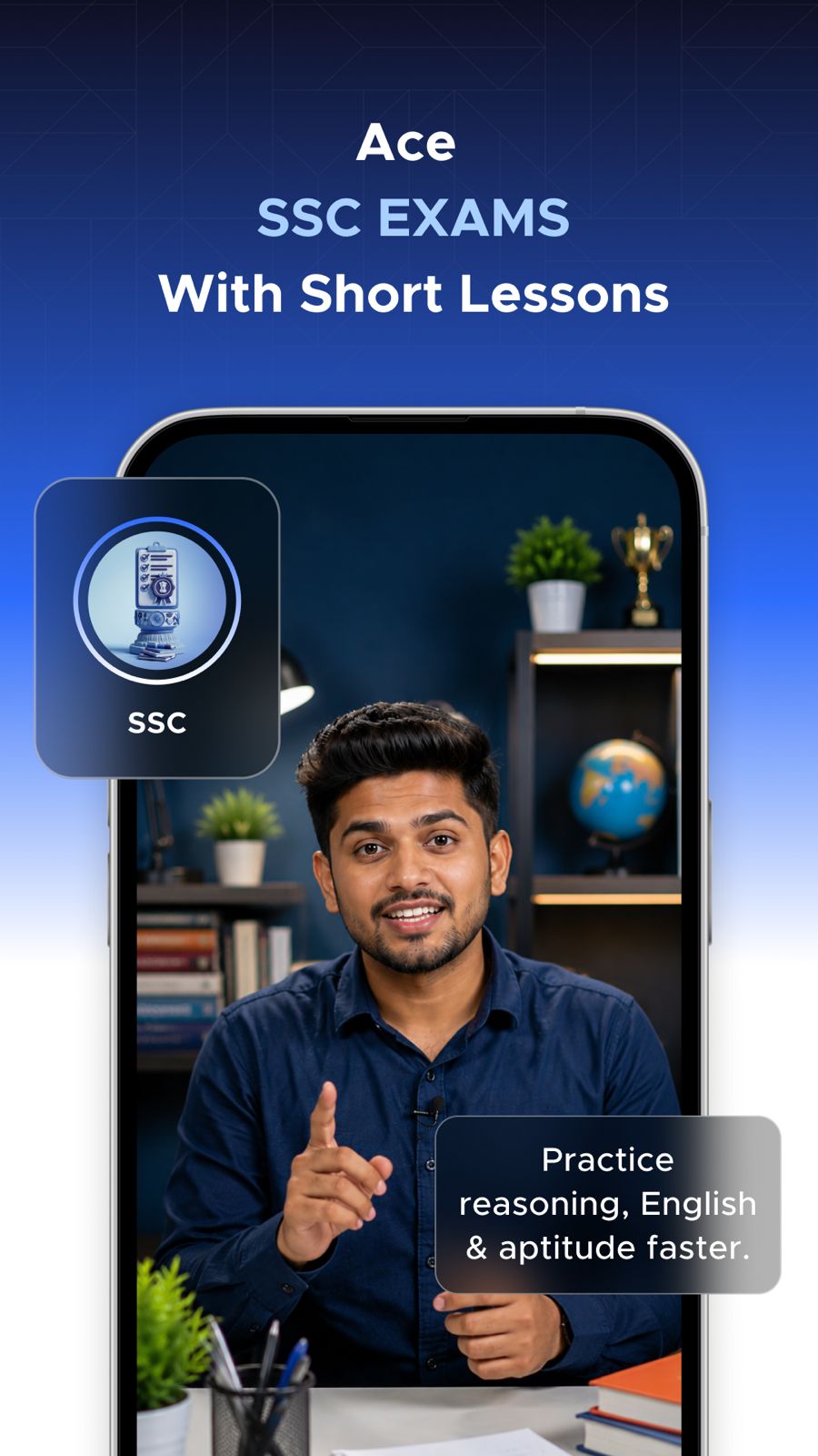Ace SSC exams with short lessons — practice reasoning, English and aptitude faster