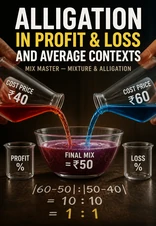 Alligation in Profit, Loss and Averages