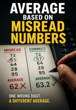 Average Based on Misread Numbers