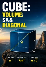 Cube Volume, Surface Area and Diagonal