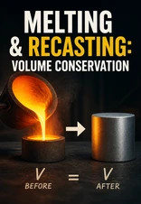 Melting and Recasting: Volume Conservation